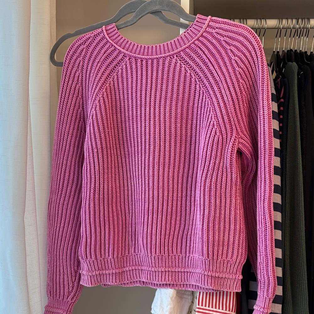 Women's Pink jcrew Ribbed Sweater shaker medium